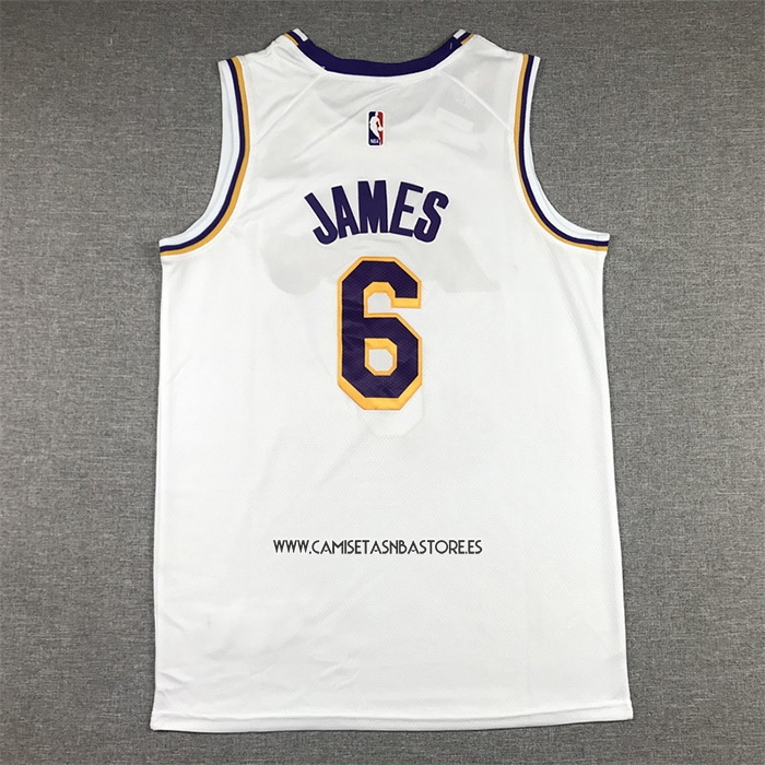 LeBron James NO 6 Camiseta Los Angeles Lakers Association 2022-23 Blanco